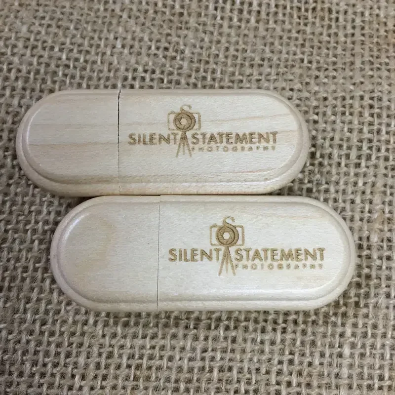 30 Cái/lốc Usb Đèn Led LOGO Tùy Chỉnh Bằng Gỗ Bút Có Hộp 64GB 32GB 16GB 4GB đĩa USB Thẻ Nhớ Pendrive Cá Nhân Quà Tặng