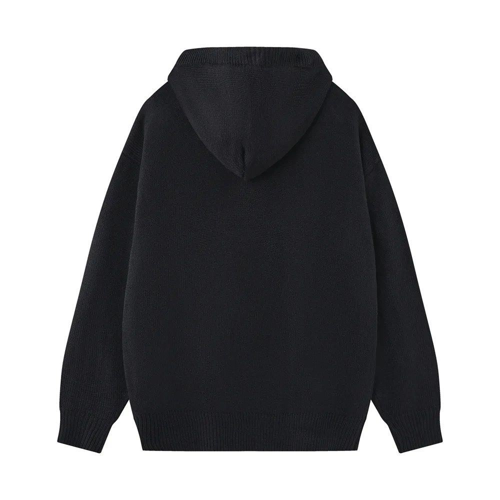 MWJLPWQ American-Style Graphic Print Hooded Pullover Sweater Men Loose Casual Long-Sleeved Tops Spring Autumn Street Tide 21239