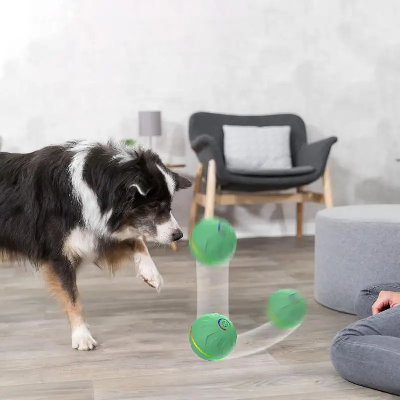 Dog Interactive Ball Automatic Bouncing Ball Pet Toy Ball USB Rechargeable Ball Thrower For Dogs Dog Enrichment Toys Pet