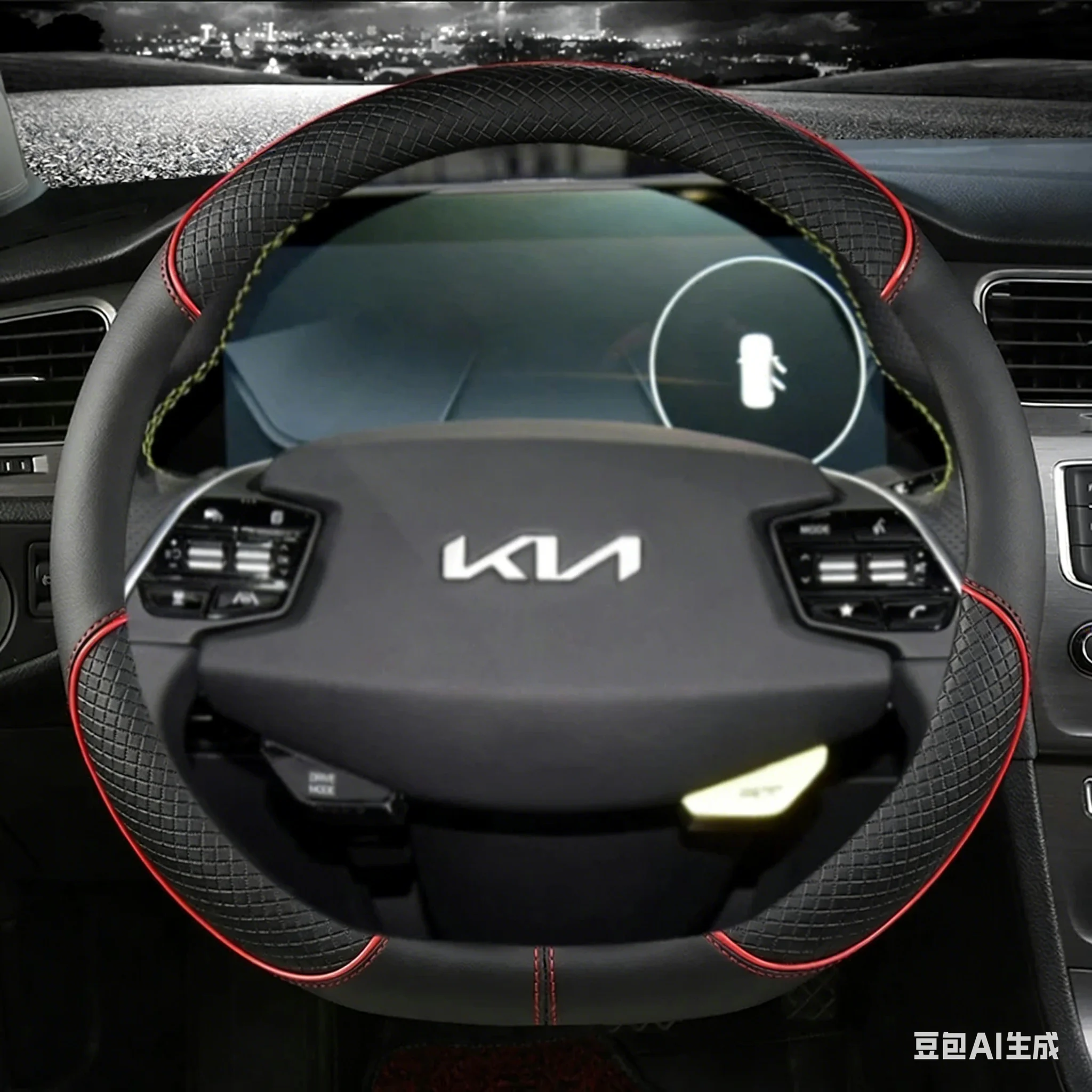 D For KIA K5 KX5 K2 K3 Leather Car Steering Wheel Cover  GT Brand Rio Cerato Sportage Stinger EV6 EV6 GT EV6 GT-line