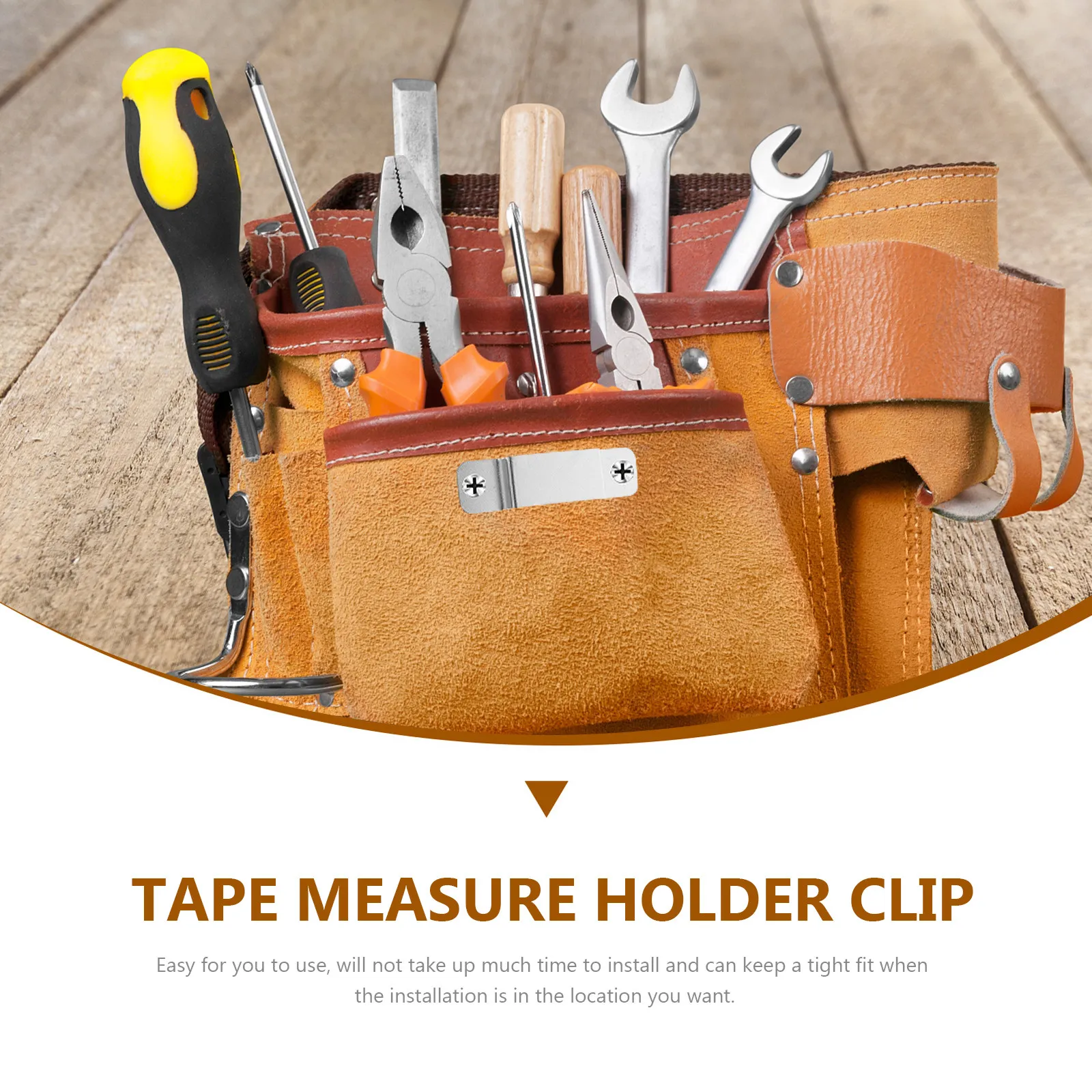 10Pcs Flexible Iron Tape Measure Clip Holder for Tool Belt Wall Mount Pocket Use Compact Convex Shape Reusable Measuring Tape
