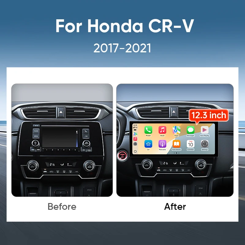 Ainavi 12.3 Inch For Honda CRV CR-V 2017 2018 2019 2020 2021  Wireless Carplay Android Auto Radio Car Multimedia Player