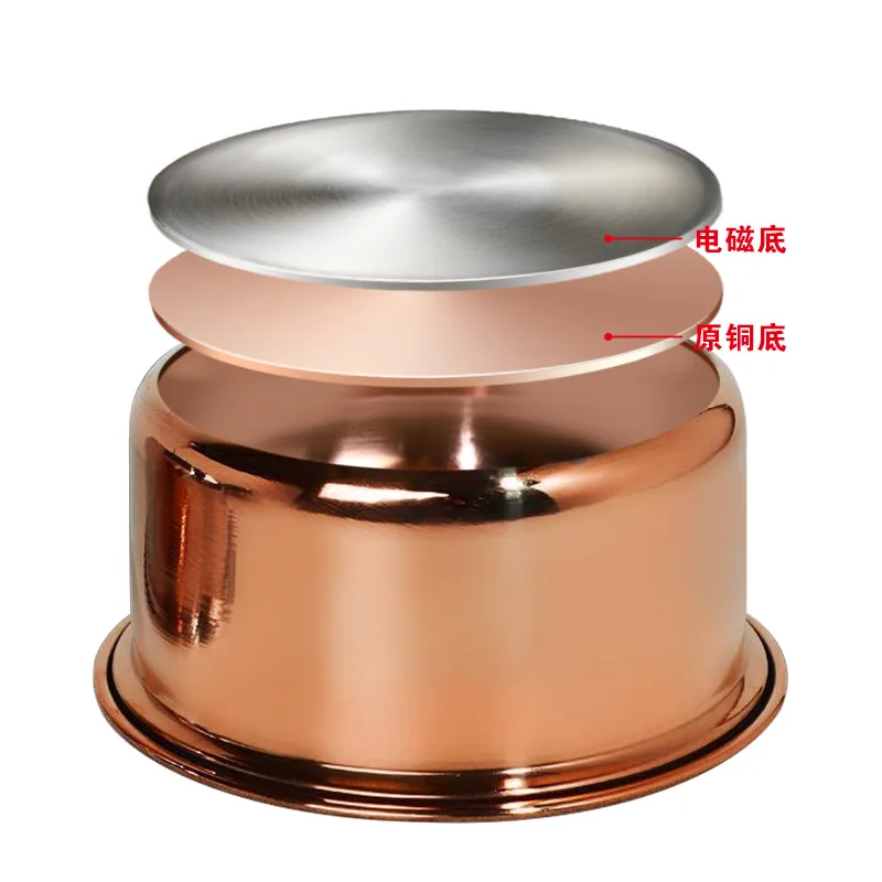 Thickened Single Person Induction Cooker Copper Hot Pot Enamel Cloisonn É Personal Exclusive Small Hotpot Retro Chinese Stew Pot