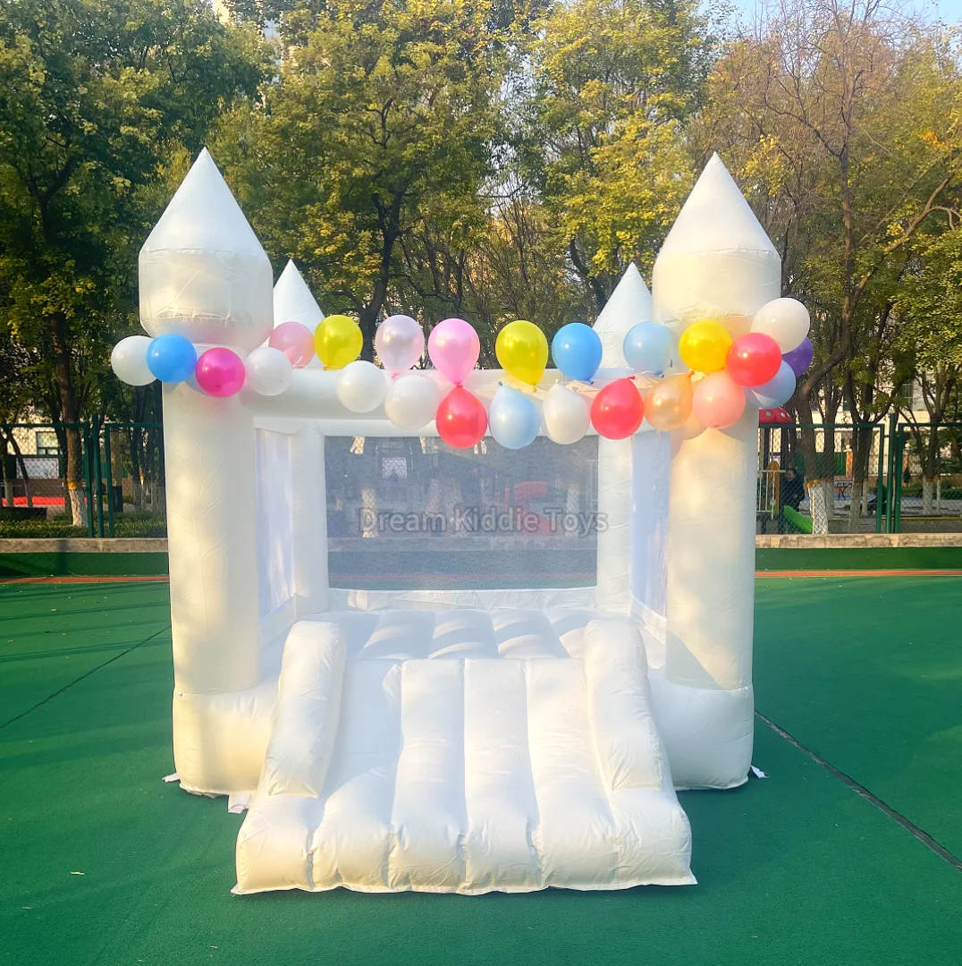 Casa inflável comercial do salto, castelo Bouncy branco, apropriado para o partido e o casamento do evento