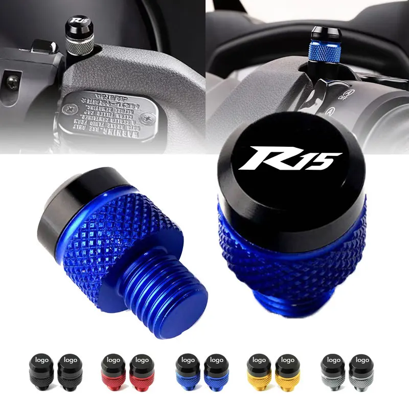 Motorcycle CNC Rearview Side Mirror Hole Cap Plug Accessories For YAMAHA YZF R15 YZFR15