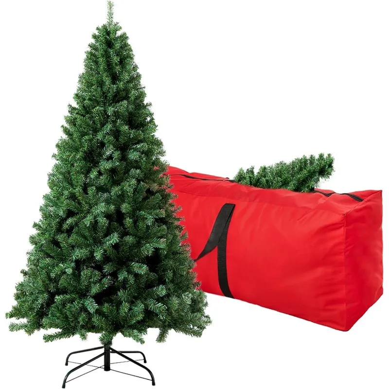 5ft Artificial Christmas Tree, Premium North Valley Spruce with 600 Branch Tips, Arbol de Navidad with Fold-Able Base Stand,