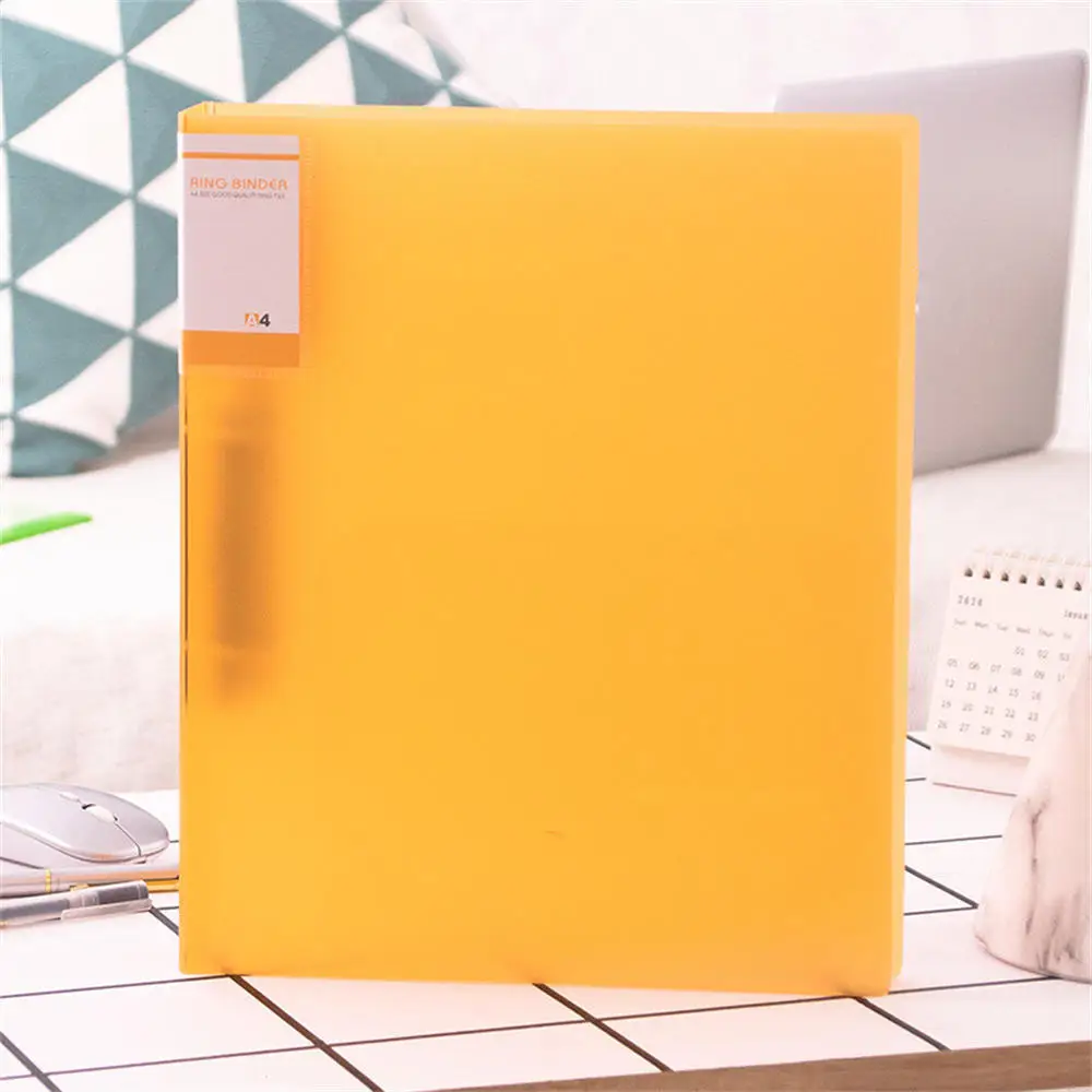 File Folder Binder A4 Storage File Ring Waterproof Test Paper Data Storage Folder Document Organizer Stationery Office Supplies