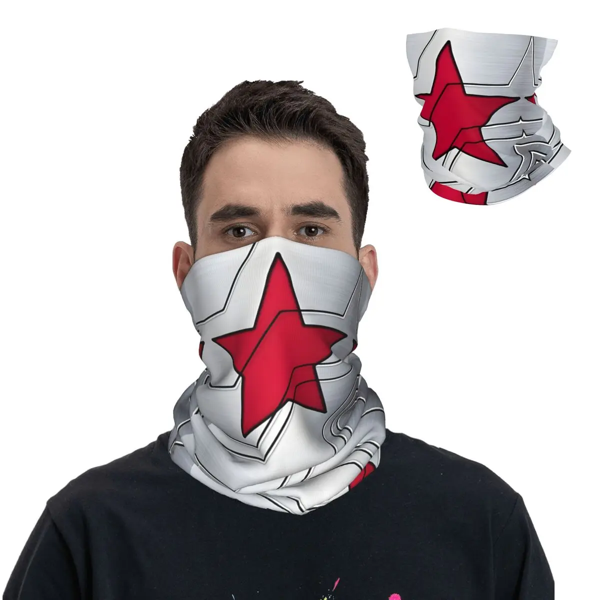 Winter Soldier Arm Bandana Neck Gaiter Motorcycle Club Marvel Comics Wrap Scarf Multifunctional Headwear Cycling Unisex Adult