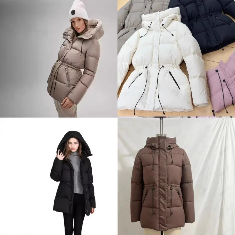 Women's Winter Tops Jacket Cotton Coat Hooded Waisted Mid-length Warm Warm Thickened Vintage Comfortable Leisure Designed Niche