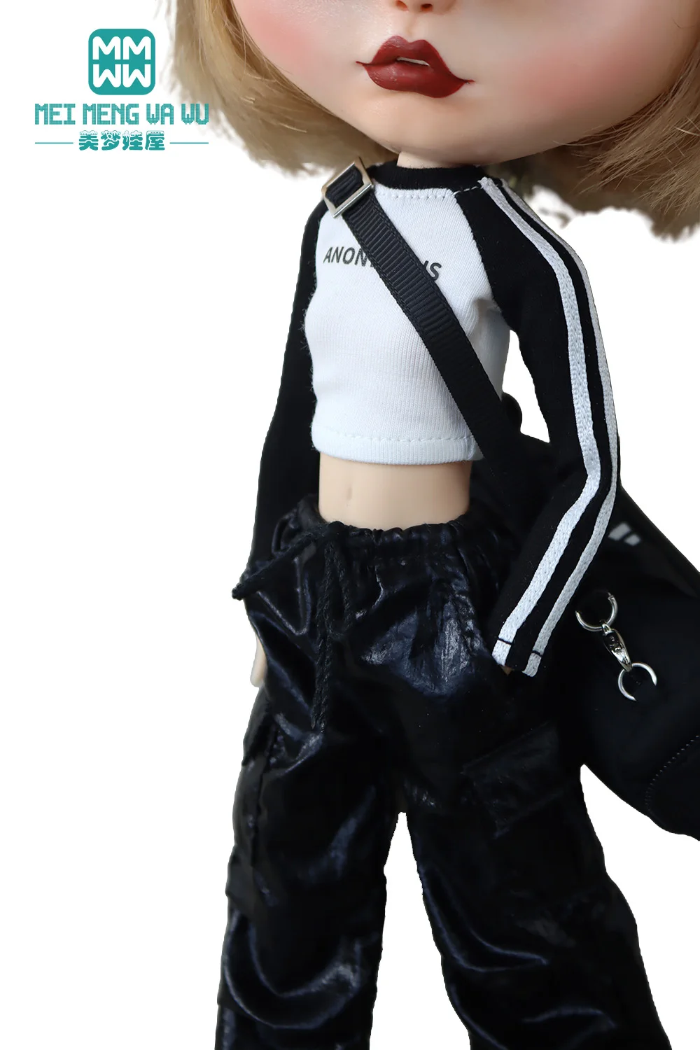 Clothes for doll Fashion patchwork T-shirt Fits 28cm Blyth Azone OB22 OB24 doll