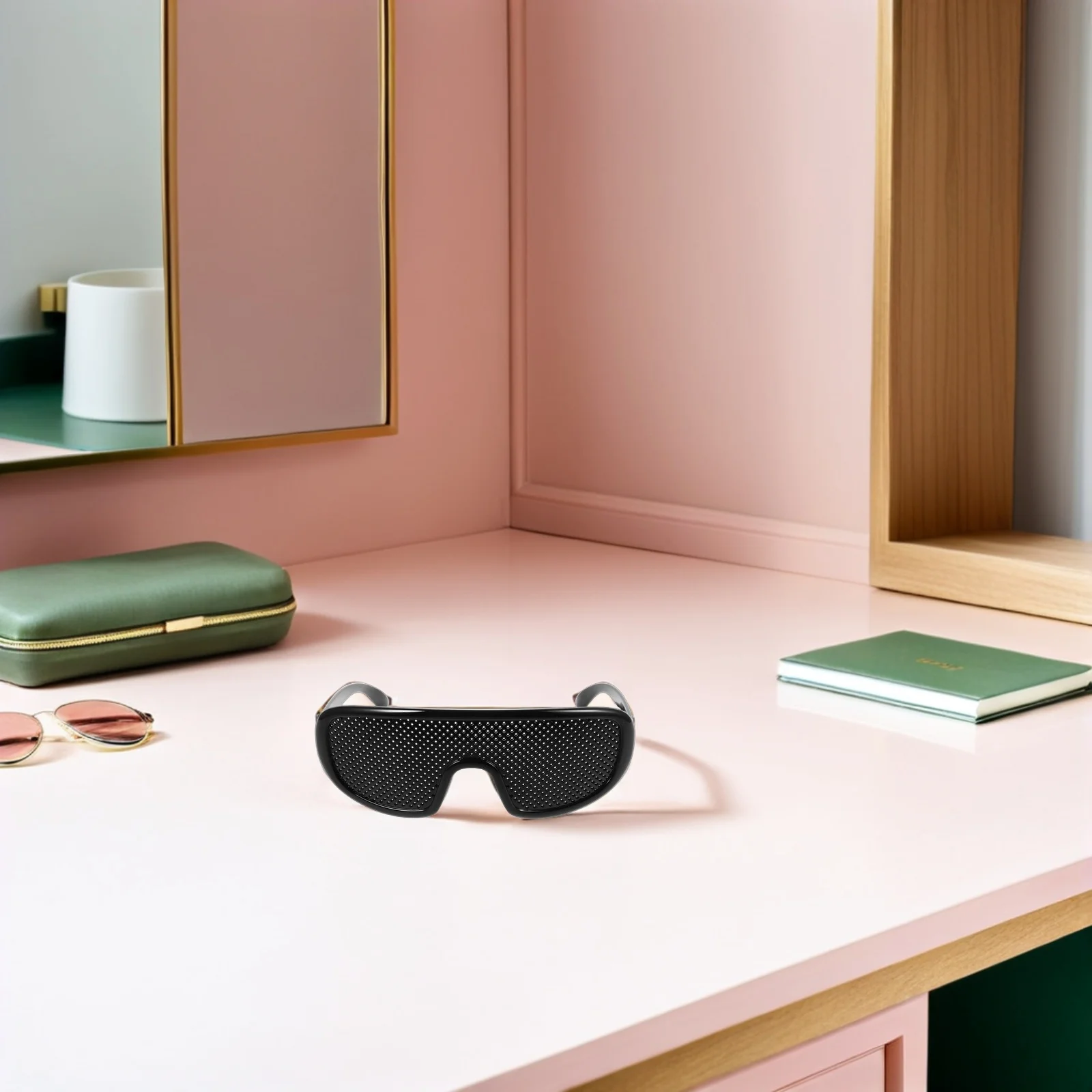 

2Pcs Pinhole Corrective Eyeglasses Lightweight Design with Ventilation for Myopia Daily Wear Travel Portable Eyewear