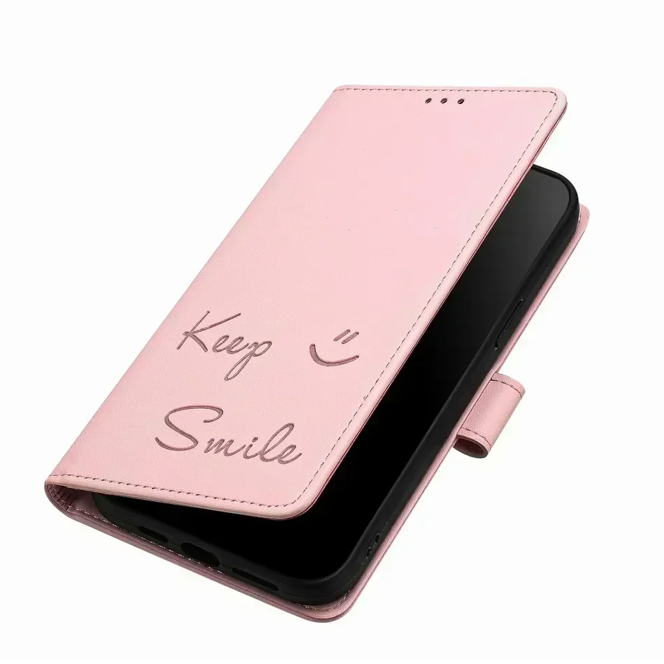 

Pop Keep Smile Flip Leather Case For Doogee N55 Plus Note 58 Note58 Wallet Card Holder Phone Protect Cover #EOB