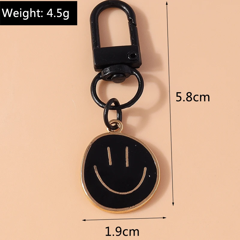 Lovely Smile Face Keychain Emoticon Keyring Pendants for Men Women Key Holder Handbag Decor Pendant DIY Jewelry Gifts