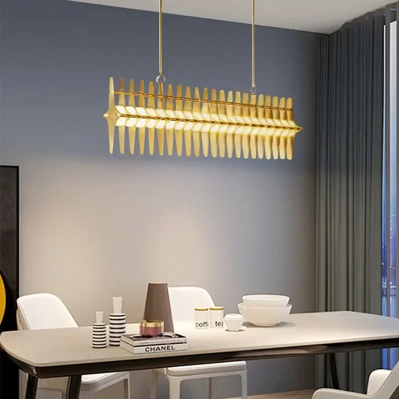 Postmodern Minimalist Restaurant Chandelier Creative Bar  Nordic Light Luxury Long Dining Table Starfish