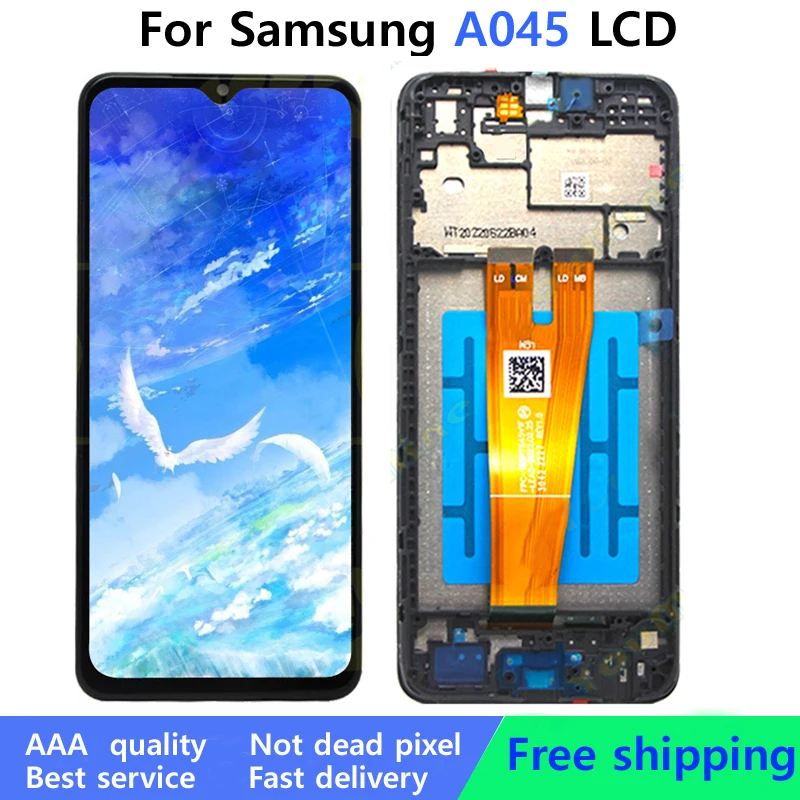 

Протестированный ЖК-дисплей 6,5 дюйма для Samsung Galaxy A04 A045, сенсорный экран с цифровым преобразователем A045F A045M, зеркальный/запасной ЖК-дисплей DS