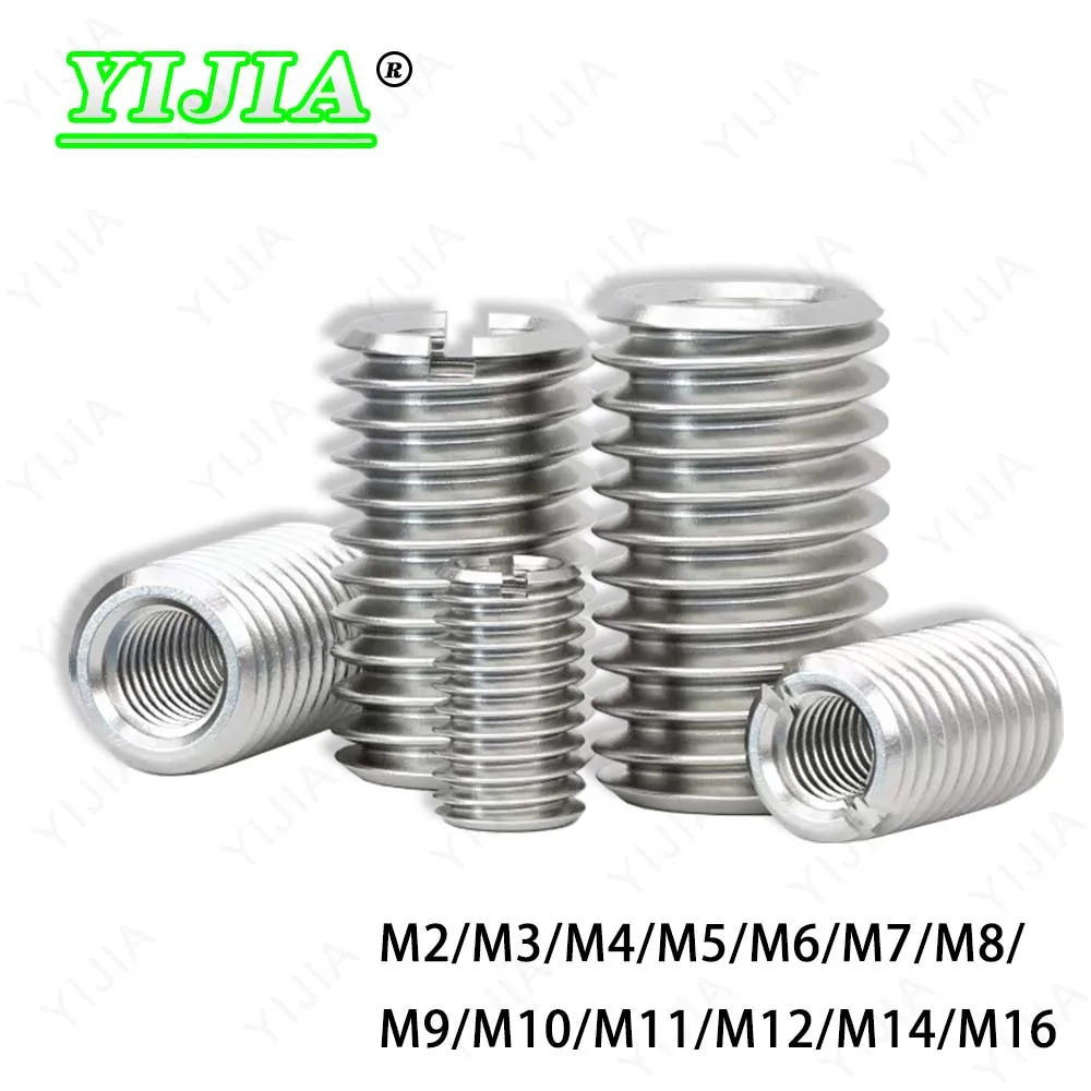 

10pcs M2 M4 M5 M6 M8 M10-M16 304 Stainless Steel Inside Outside Thread Adapter Screw Sheath Thread Insert Sleeve Conversion Nuts