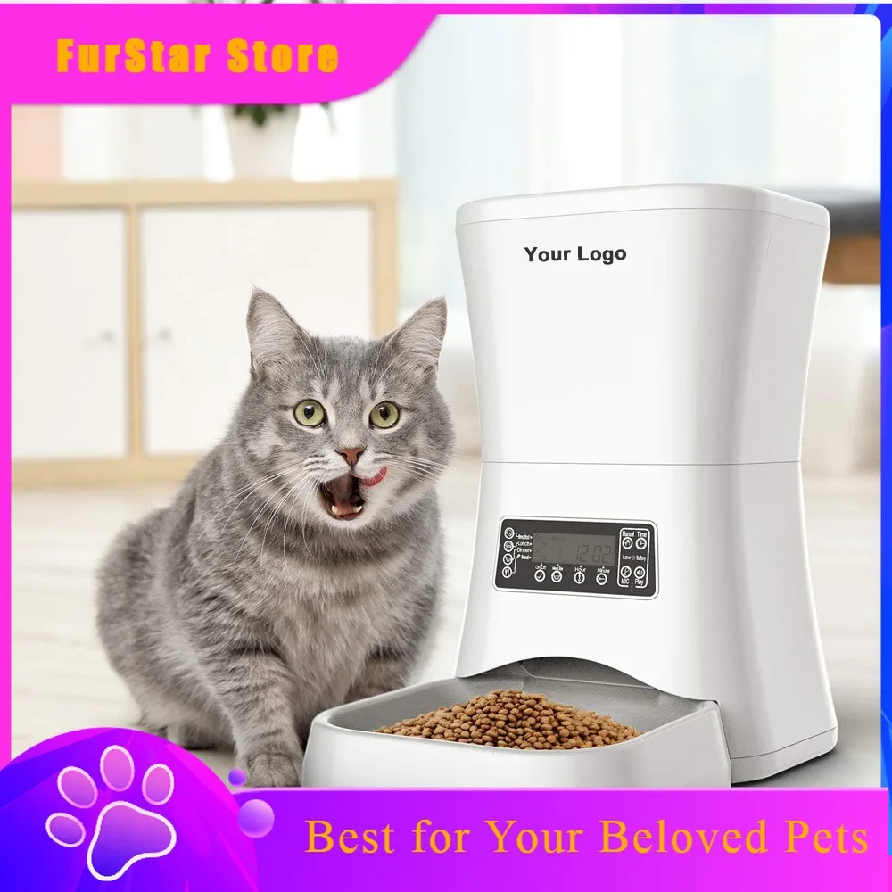 FurStarFood Grade Smart Dog & Cat Automatic Feeder With 7L Eco-Friendly Leak Proof Design Portable Charge & Battery Operated