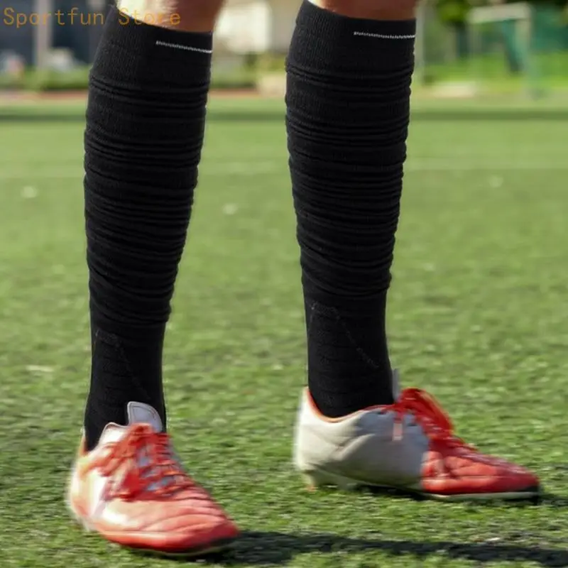 Adult Sports Sock Legwear for Football Practice Tall Leg Combed Cotton Hosiery for Running, Training, and Gym Use X7JD