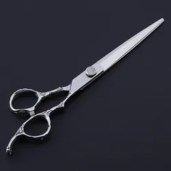 Professional Japanese 440C Stainless Steel 7 Inch Plum Handle Scissors For Barber Cutting Make Up Shears Hairdressing Scissors