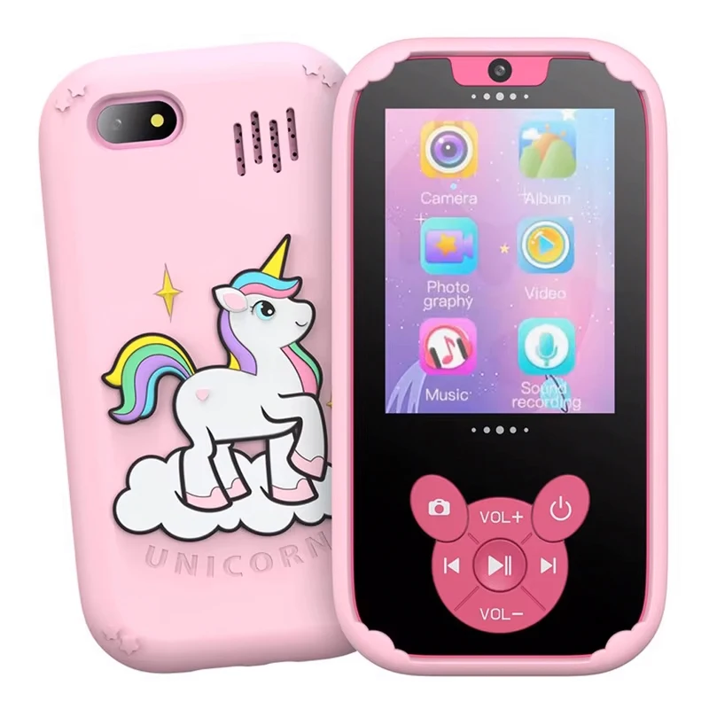Teléfono inteligente para niños, juguetes educativos, cámara Dual, reproductor de música, teléfono para bebé con memoria de 8G, juego de aprendizaje para edades de 3 a 12 años, regalos de cumpleaños
