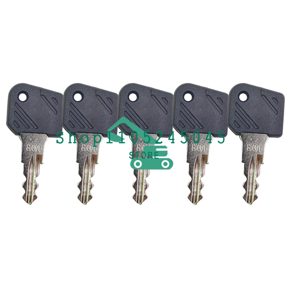 20pcs 801 Ignition Starter Keys 0009730419 0009701304 for Linde Forklift High Lift Truck Ant Key black High Quality