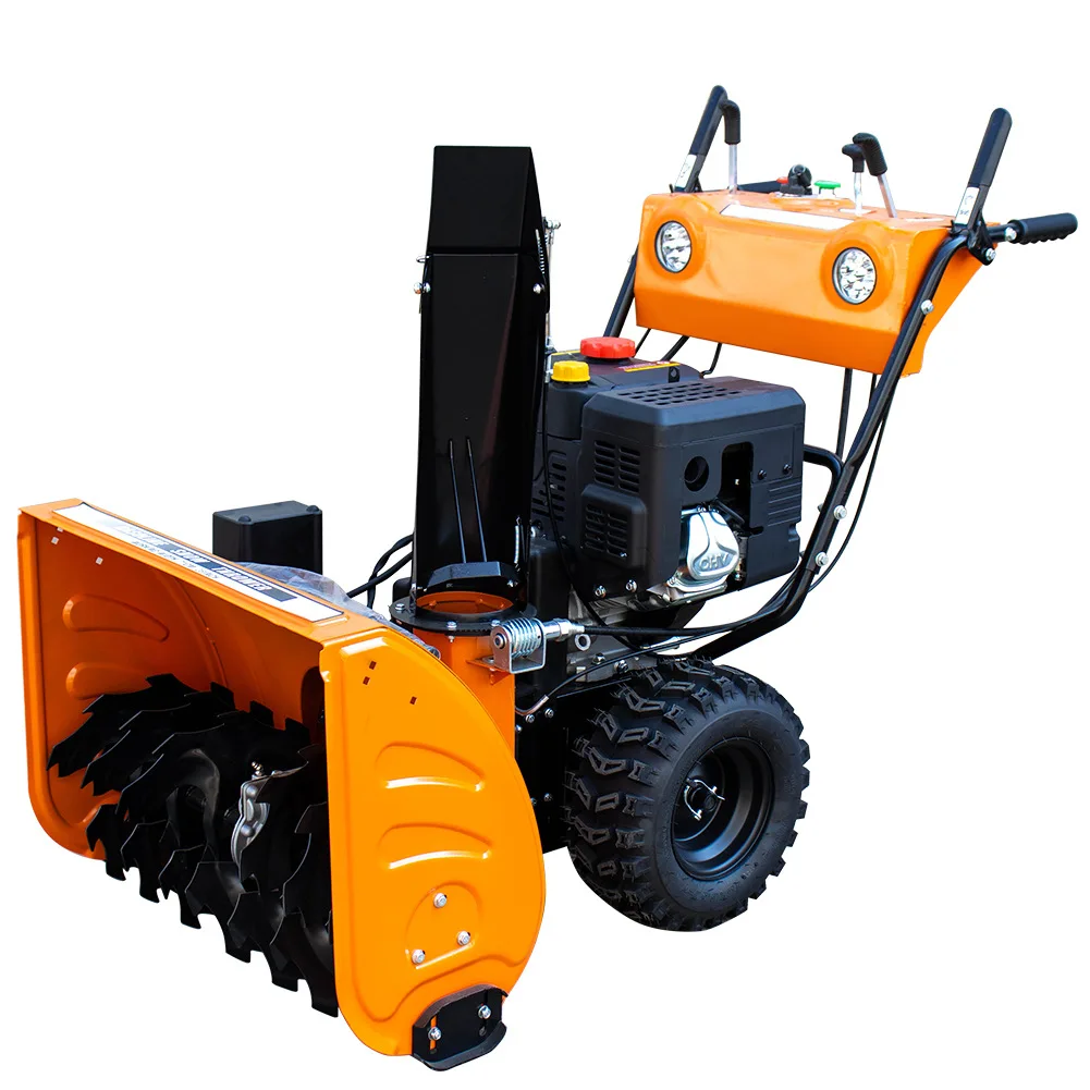6.5 Horsepower Electric Start G asoline Snow Blower, Full Gear Drive Multifunctional Pavement Snow Clearing Equipment
