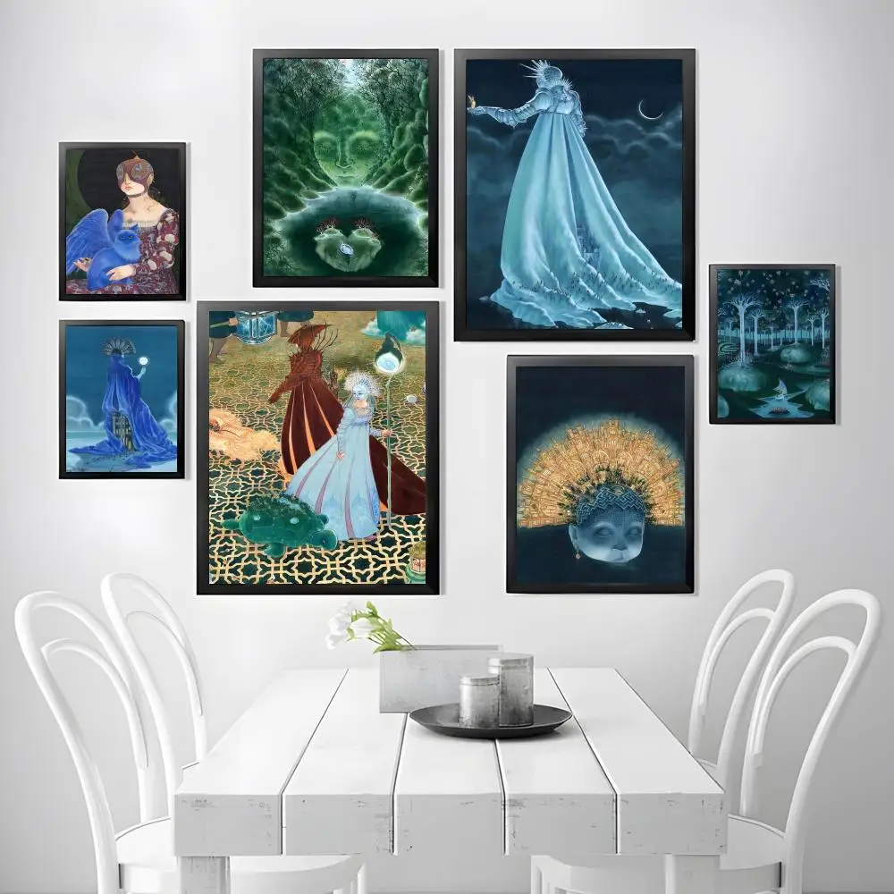 Elves - Danish illustrator Malene Reynolds Laugesen Poster Wall Art Poster Decorative Mural Home Decor Gift Unframed