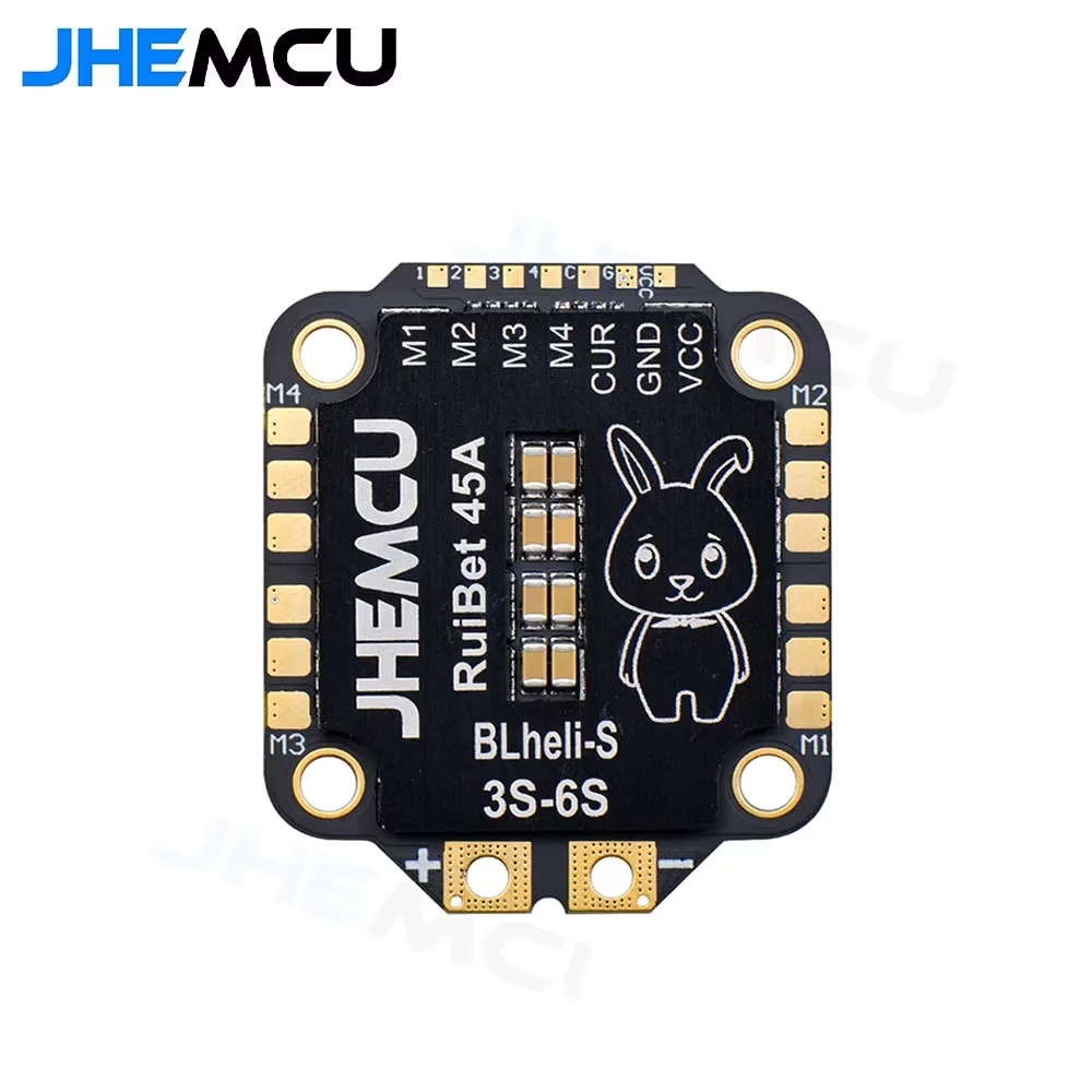 JHEMCU RuiBet 4in1 ESC 45A 55A BLHeli_S 32bit Dshot600 3-6S for FPV Drone Whoop Freestyle Build 30.5x30.5mm