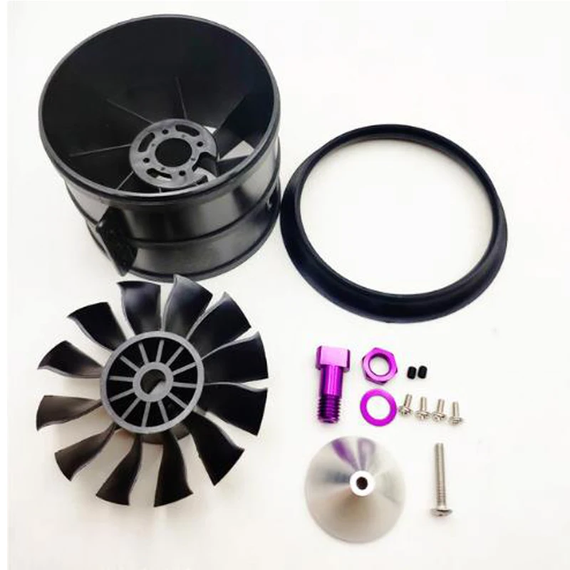 Brushless Motor 6s 8s 12s QX-MOTOR 90mm EDF Ducted 12 Blades Fan with for RC Airplane Drone Model