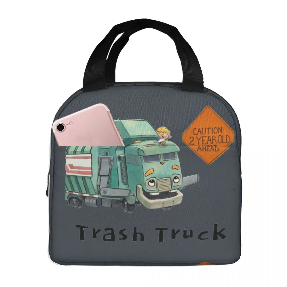 Trash Truck Cartoon Netflix Lunch Bags Insulated Bento Box Portable Lunch Tote Resuable Picnic Bags Cooler Thermal Bag for Woman