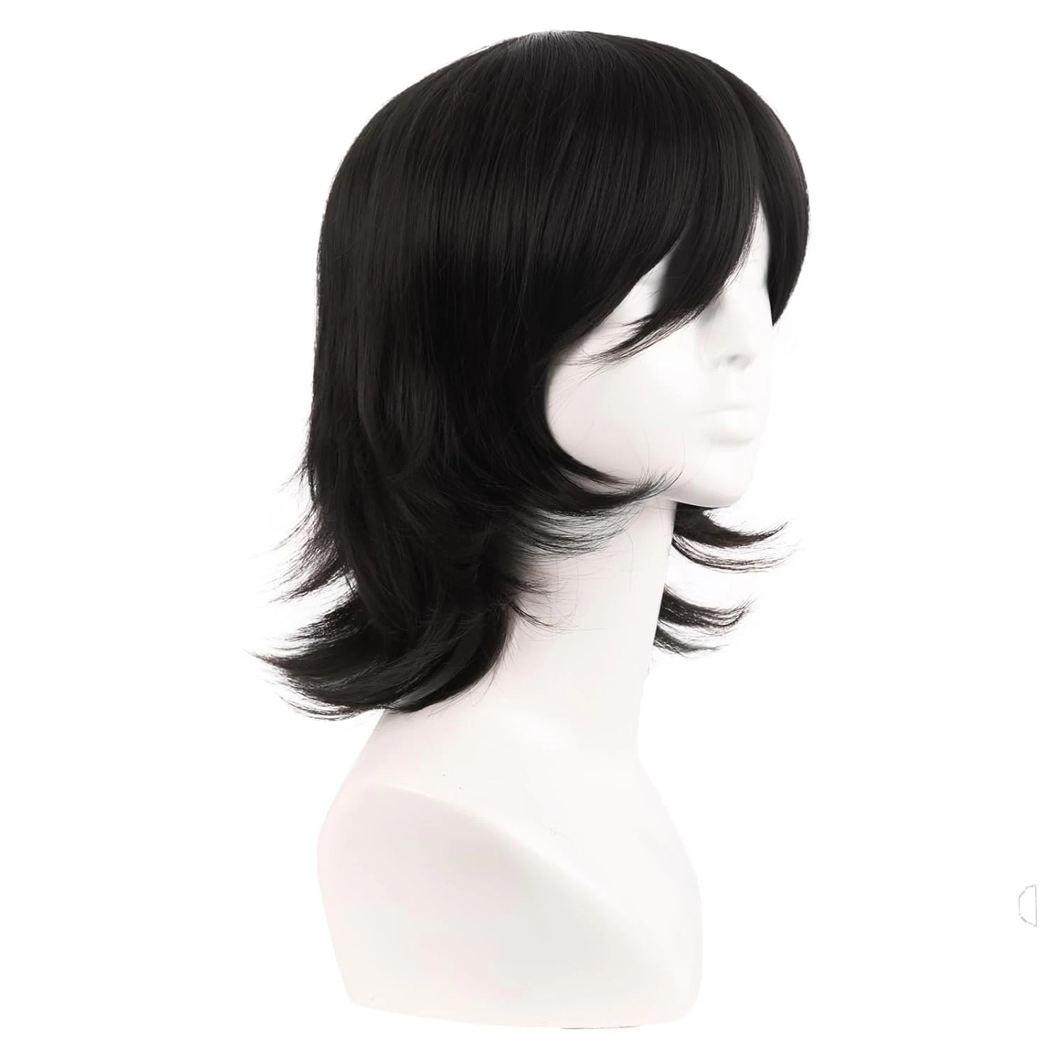 10 Inch Short Cosplay Wolf Tail Synthetic Side Bangs Party Wig