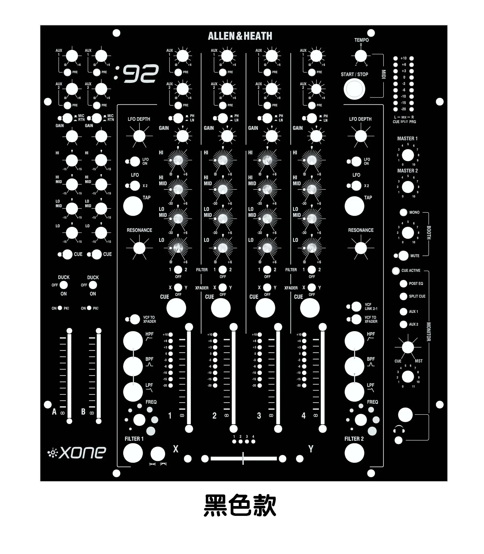 PVC self-adhesive film Allen & Heath XONE 92 Mixing Table Panel Protective Film Allen Hesai Xone 92