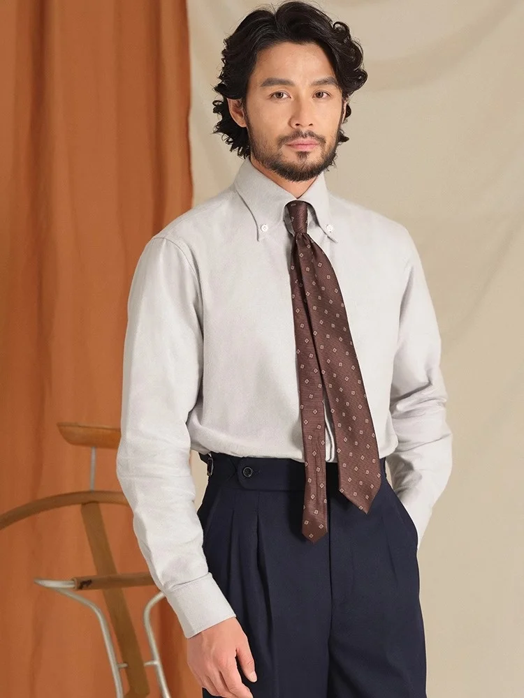 

Мужская рубашка Cultum Italian Sle из чистого хлопка с длинным рукавом, воротником на пуговицах, приталенного кроя, повседневная, модная, на все сезоны, из мягкого фланеля