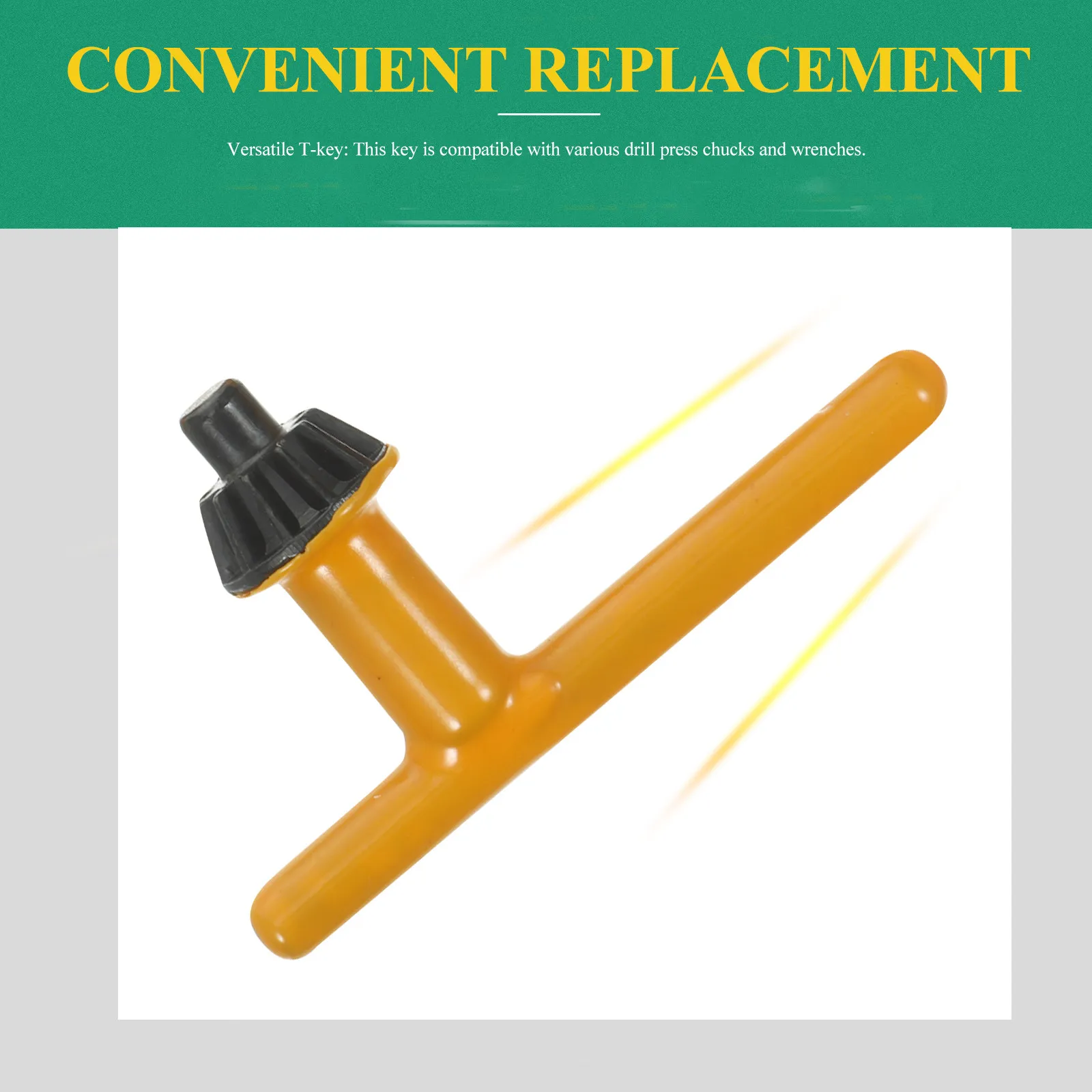 4Pcs Drill Chuck Key Solid Steel T-Handle Replacement Electric Drill Chuck Tool Press Wrench Clamping Accessories