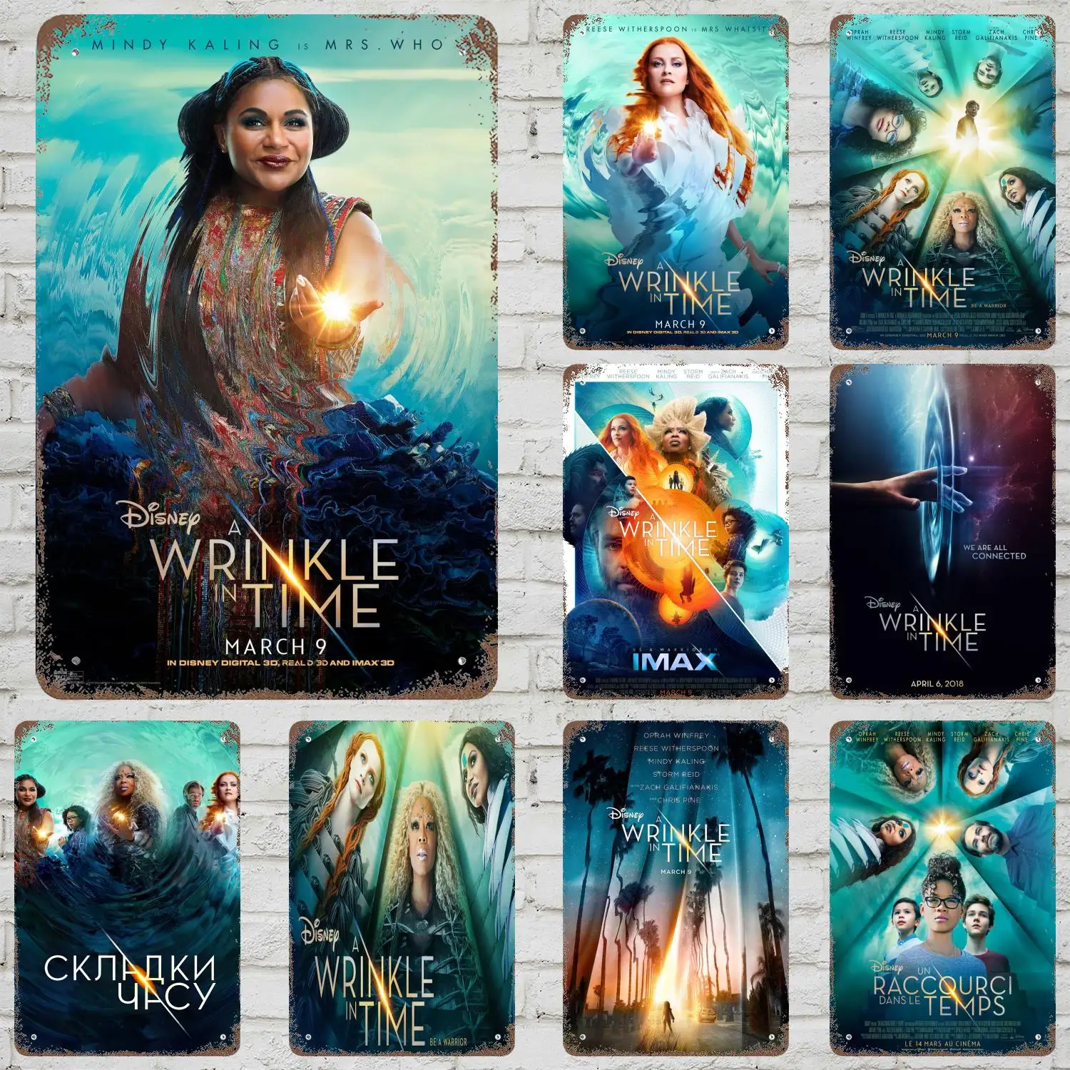 

MINISO A Wrinkle in Time Retro Vintage Tin Sign Poster Decorative Plaque Metal Plate Wall Decor