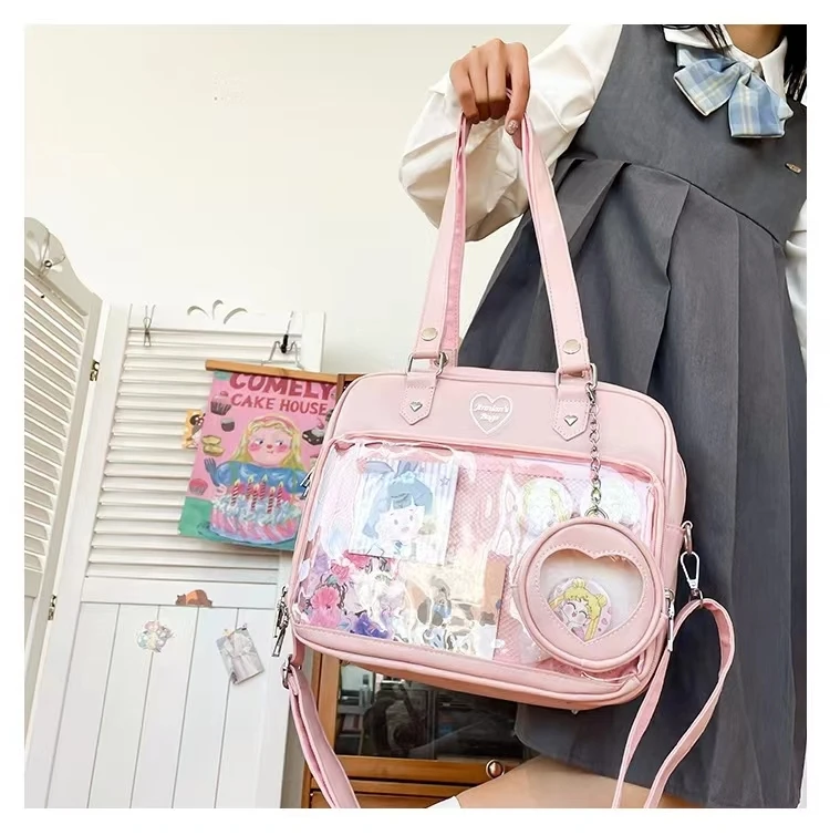 Frauen japanischen Stil Trend kawaii Süßigkeiten Farbe große Kapazität ita Tasche Mode Student adrette Umhängetasche Messenger Umhängetasche – Detail 2
