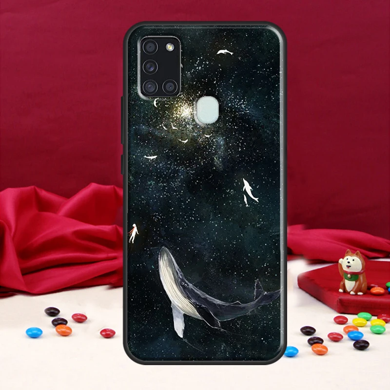 Whale Fish Wave Sea Case For Samsung Galaxy A34 A54 A14 A12 A22 A32 A52 A51 A71 A50 A53 A73 A13 Back Cover