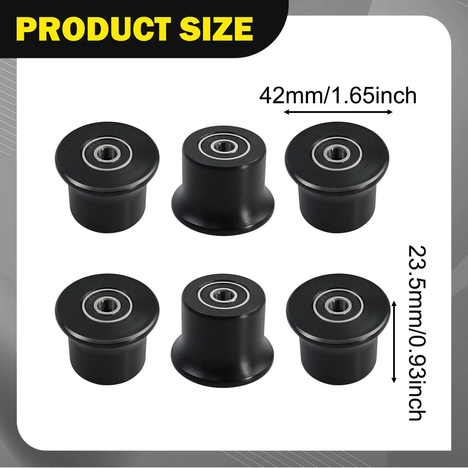 

6 Pieces Rolling Seat Trolley Wheels Easy Installation Repair Replacement