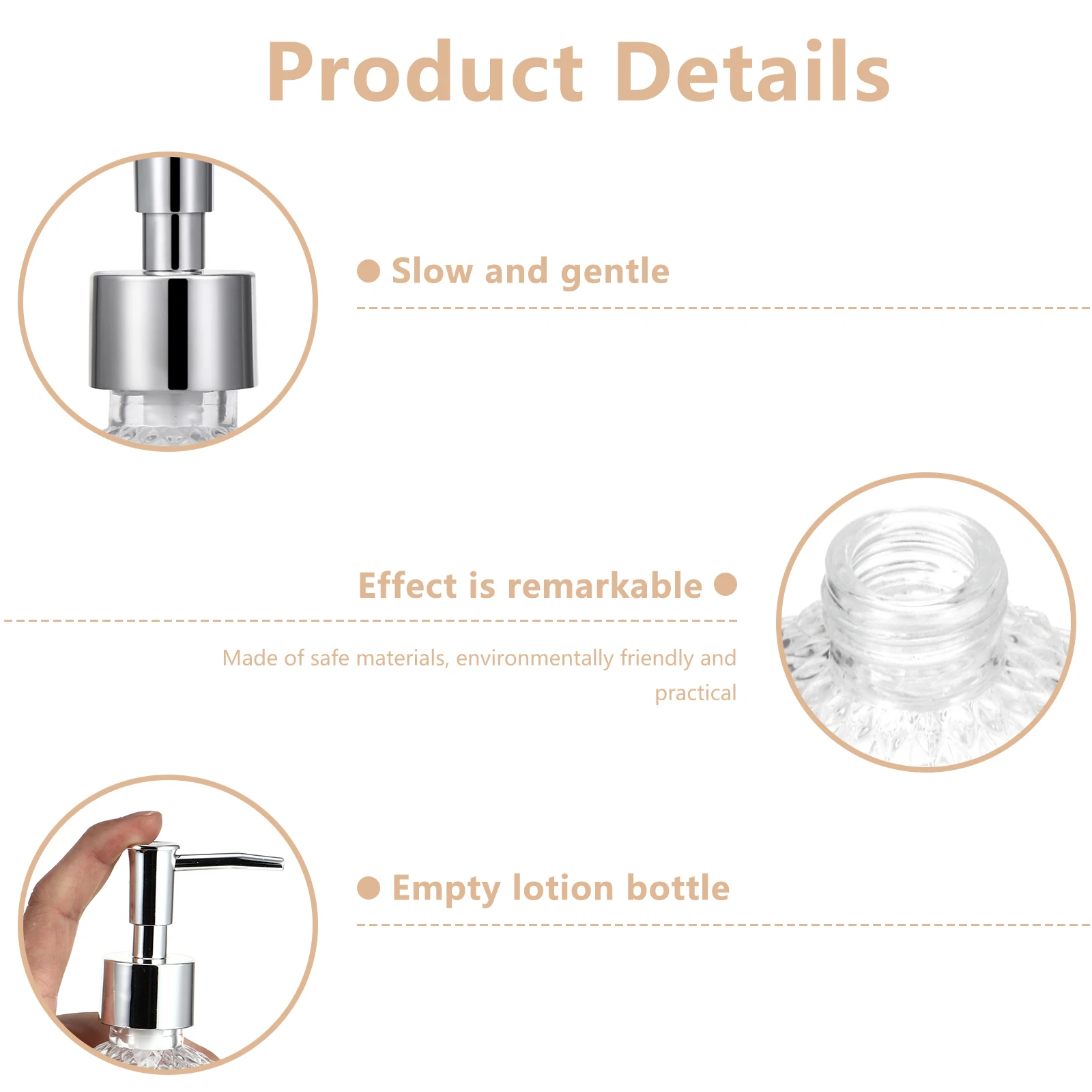 

Body Lotion Dispensers Shampoo Pump for Liquids Empty Silver Squeeze