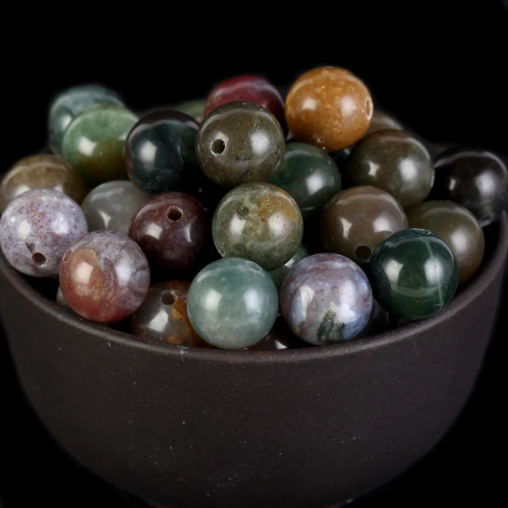 Natuurlijke Ronde Tijgeroog Amazoniet Lava Turkoois Agaat Jaspers Granaat Spacer Losse Stenen Kralen Voor Sieraden Maken DIY Armband