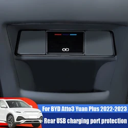 Per BYD Atto3 Yuan Plus 2022 2023 porta di ricarica USB posteriore copertura di protezione scatola bracciolo presa copertura antipolvere accessori interni