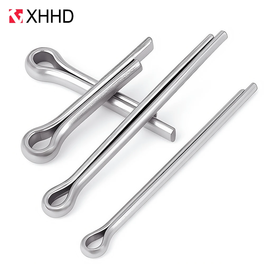 2-300pcs Cotter Pins M1 M1.2 M1.5 M1.6 M2 M2.5 M3 M3.2 M4 M5 M6 M8 304 Stainless Steel Split Clamp Open Elastic Pin Split Pins