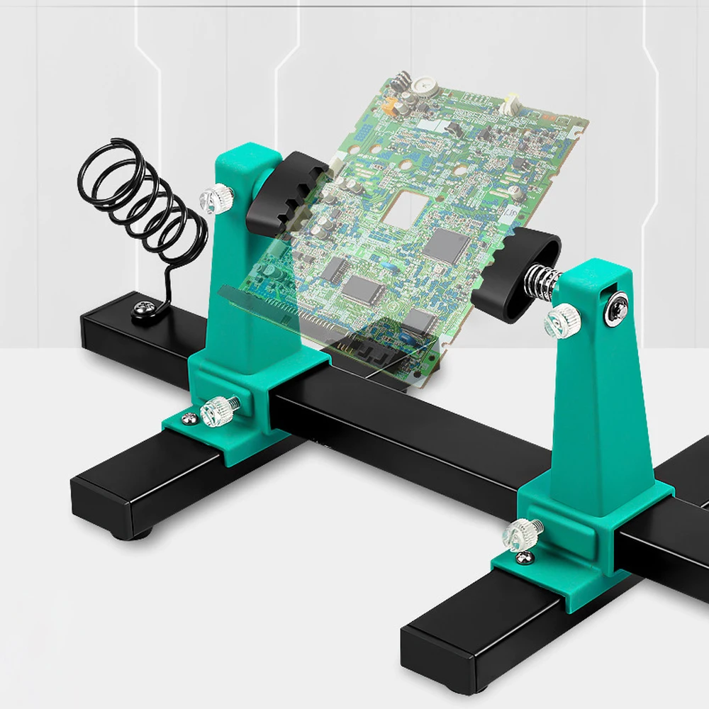 Soporte PCB ajustable 360 °   Placa  circuito  rotación, plantilla  placa base, soporte  soldadura, abrazara, soldador