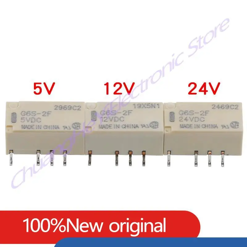 

G6S-2F-5VDC G6S-2F-12VDC G6S-2F-24VDC SMD-8 2A Relay