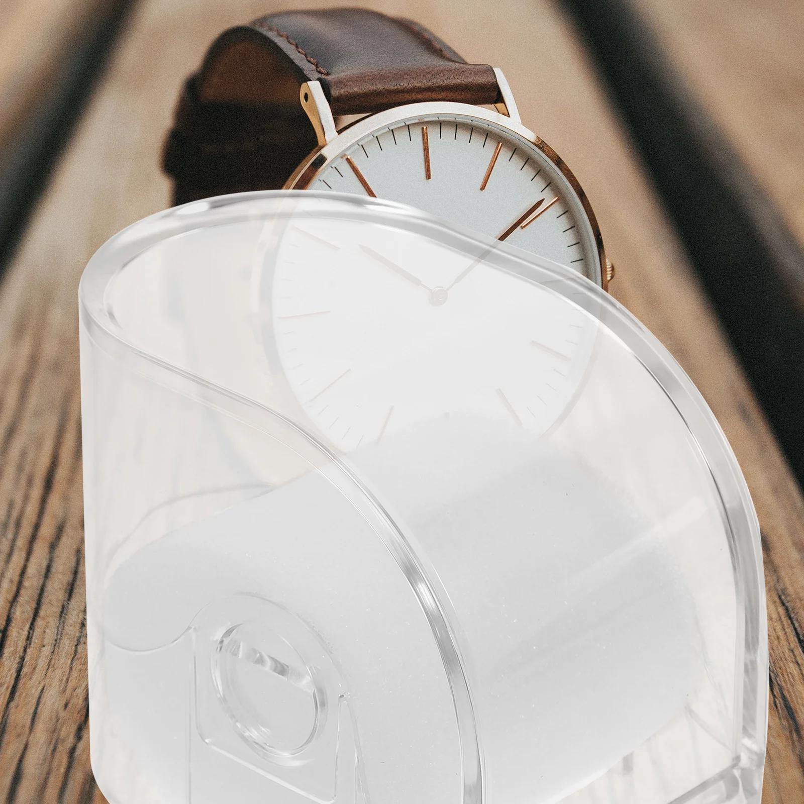 

2Pcs Transparent Watch Box Premium Watch Storage Container Scratch-Resistant Display Case for Collection and Gift Presentation