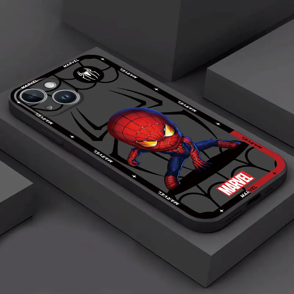 Marvel Spider Man etui na telefon Apple iPhone XS X 15 Pro Max 8 Plus 13 Pro 11 SE 14 XR 12 Mini 14 silikonowa osłona zderzaka