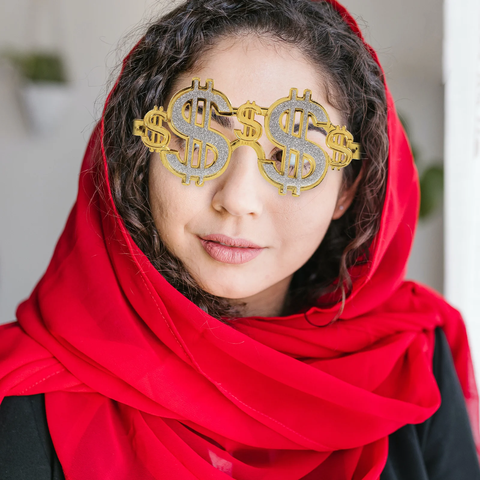 

Party Glasses Style Eyewear Unique Shape for Costume Party Photo Props Entertainment Dollar Glasses