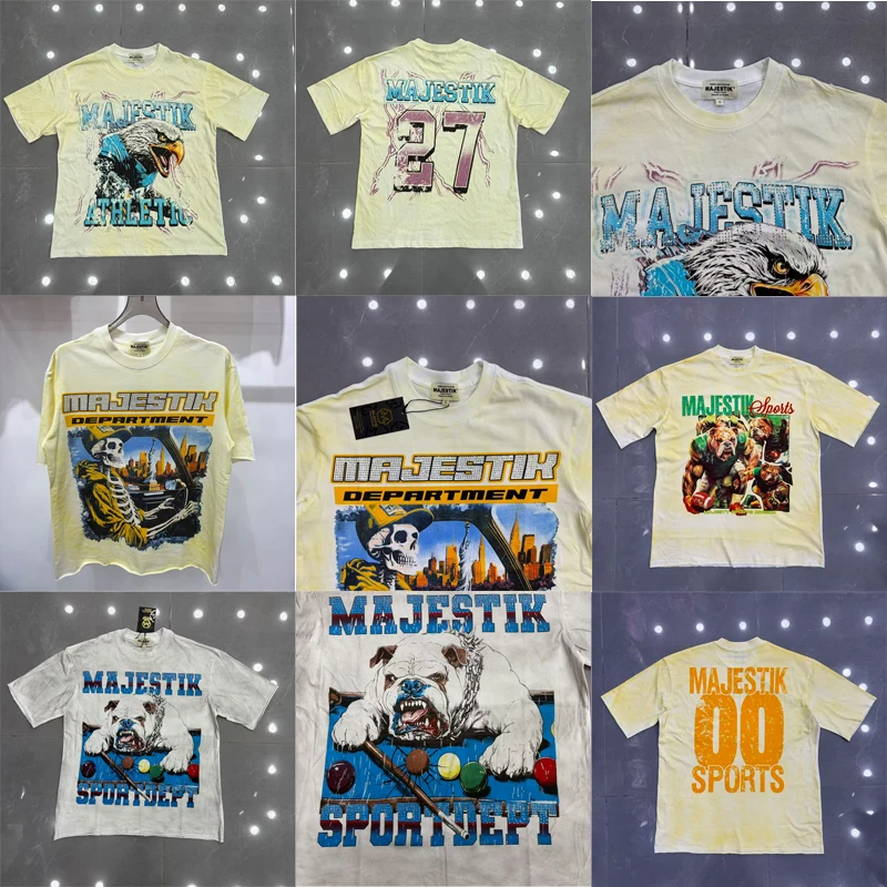 Men's Women's Streetwear Collection Featuring Multiple Styles High-quality MAJESTIK T-shirts Short Sleeves Comfort Tops