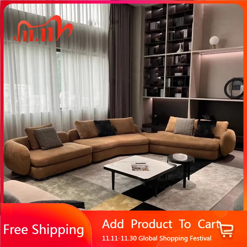 

Nordic Luxury Living Room Sofas Couch Sectional Curved Lounge Living Room Sofas Relaxing Hallway Muebles Lounge Suite Furniture