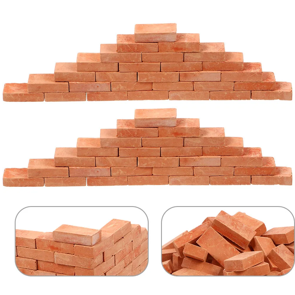 

150Pcs Premium Clay Miniature Wall Bricks for DIY Sand Table Diorama Landscaping Accessories Micro Farm Castle Cabin Models